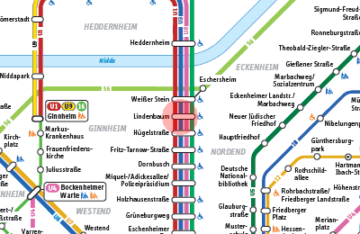 Lindenbaum station map