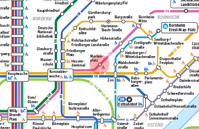Merianplatz station map