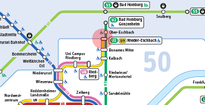 Nieder-Eschbach station map