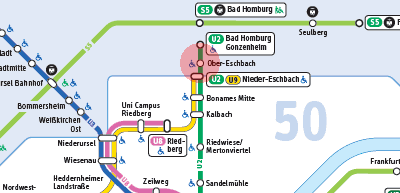 Ober-Eschbach station map