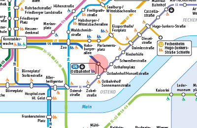 Ostbahnhof station map
