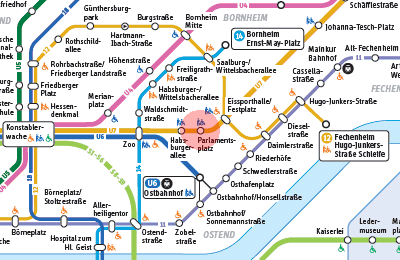 Parlamentsplatz station map