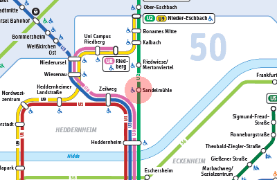 Sandelmuhle station map