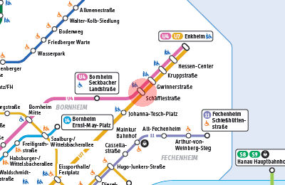 Schafflestrasse station map