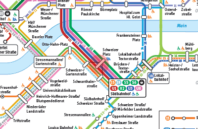 Schweizer Platz station map