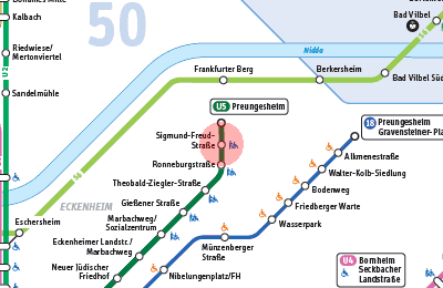 Sigmund-Freud-Strasse station map