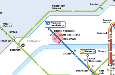 Stephan-Heise-Strasse station map