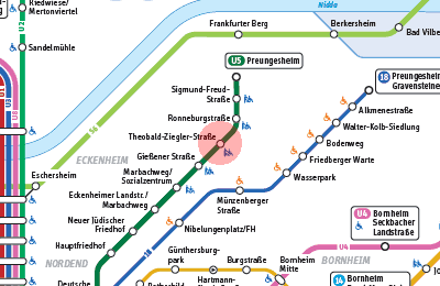 Theobald-Ziegler-Strasse station map