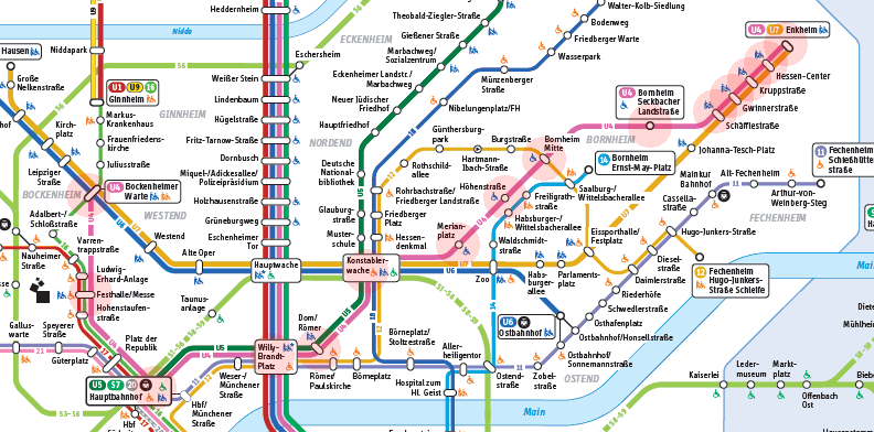 U Bahn Map Frankfurt U4 Map - Frankfurt U-Bahn