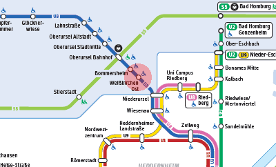 Weisskirchen Ost station map