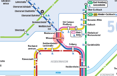 Wiesenau station map