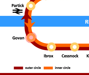 Govan station map