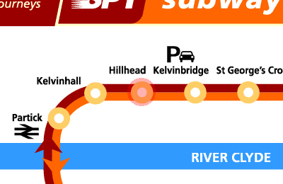 Hillhead station map