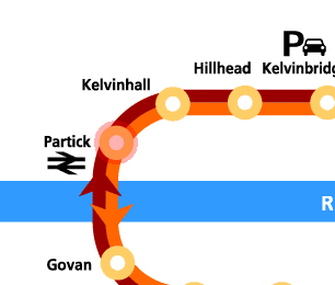 Partick station map