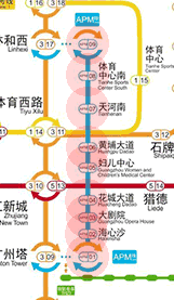 Guangzhou Metro APM Line map