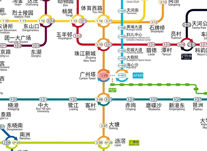 Canton Tower station map