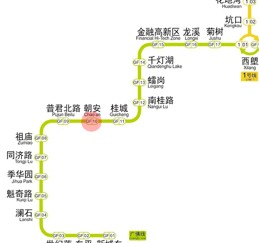 Chao'an station map