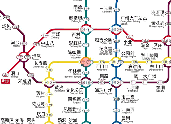 Chen Clan Academy station map