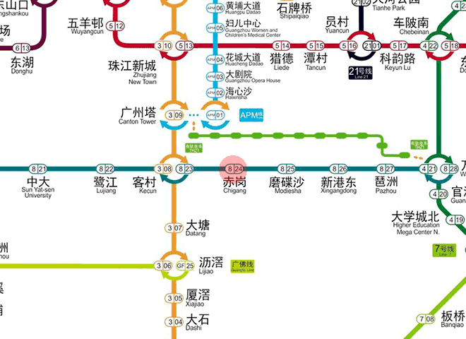 Chigang station map