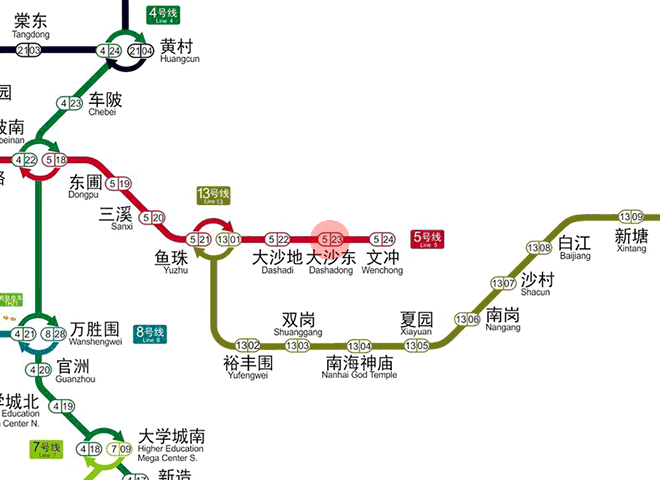 Dashadong station map