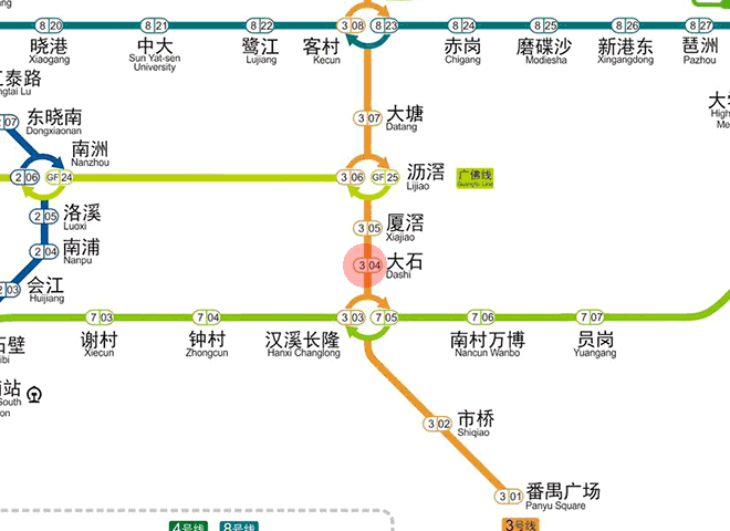 Dashi station map