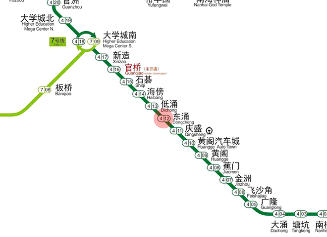 Dongchong station map