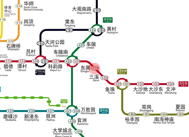 Dongpu station map
