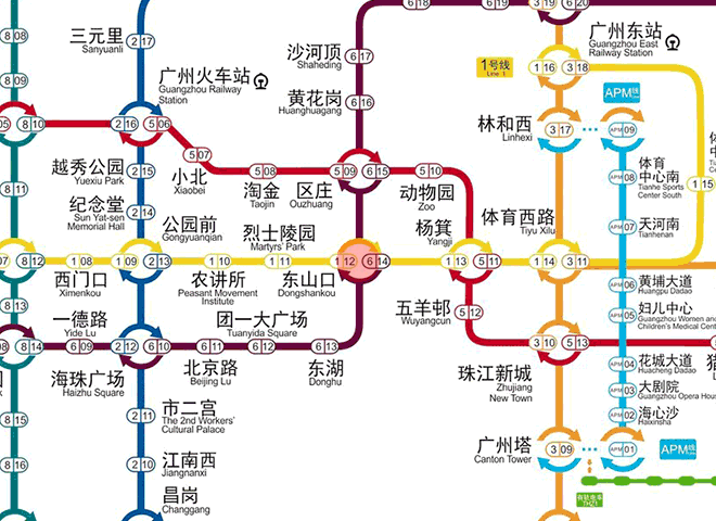 Dongshankou station map