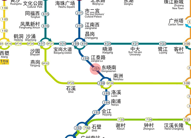 Dongxiaonan station map