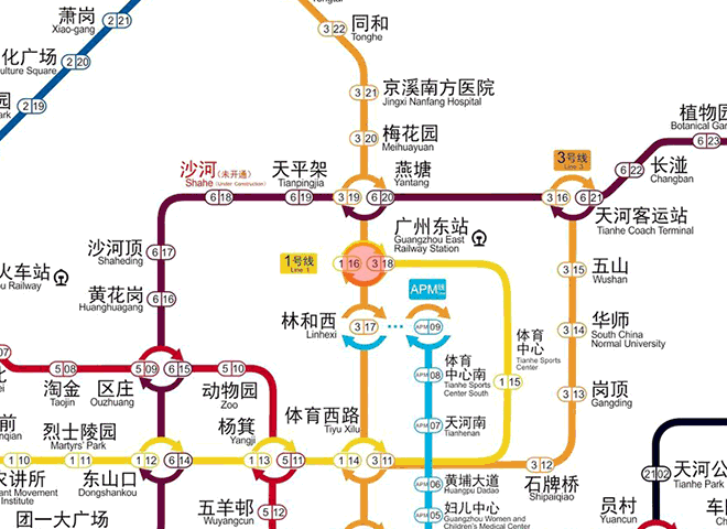 Guangzhou East Railway Station station map
