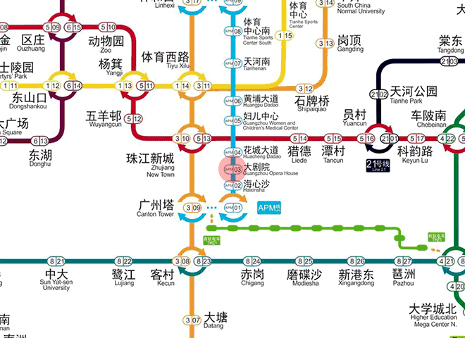 Guangzhou Opera House station map