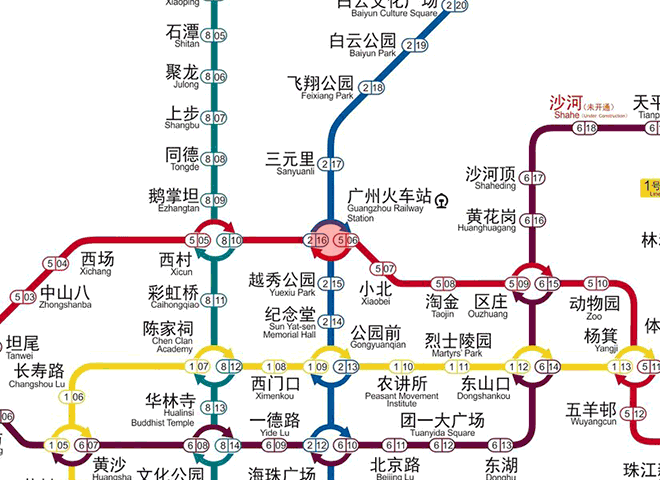 Guangzhou Railway station map