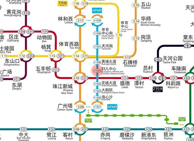 Guangzhou Women & Children's Center station map