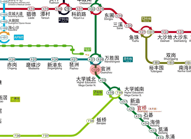 Guanzhou station map