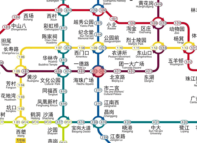 Haizhu Square station map