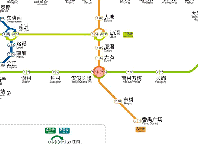Hanxi Changlong station map