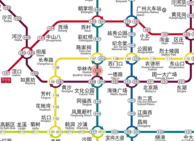 Hualinsi Buddhist Temple station map