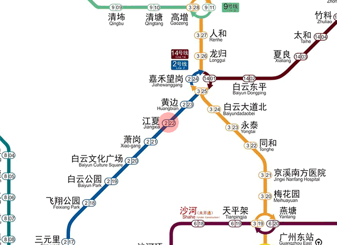 Jiangxia station map