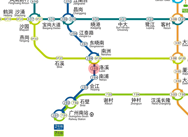 Luoxi station map