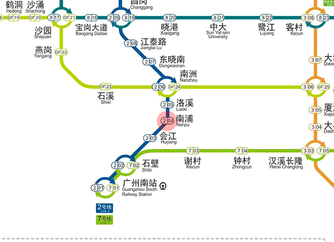 Nanpu station map