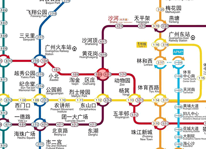 Ouzhuang station map