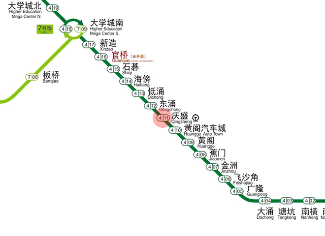 Qingsheng station map
