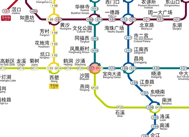 Shayuan station map