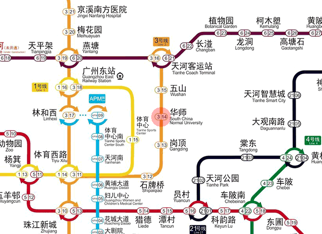 South China Normal University station map