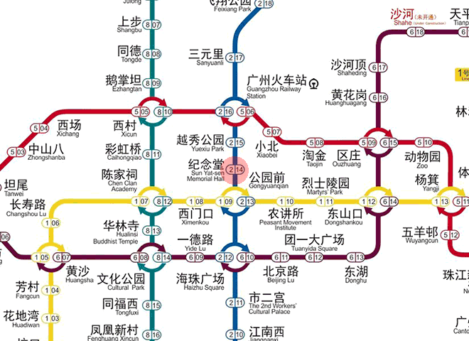 Sun Yat-sen Memorial Hall station map
