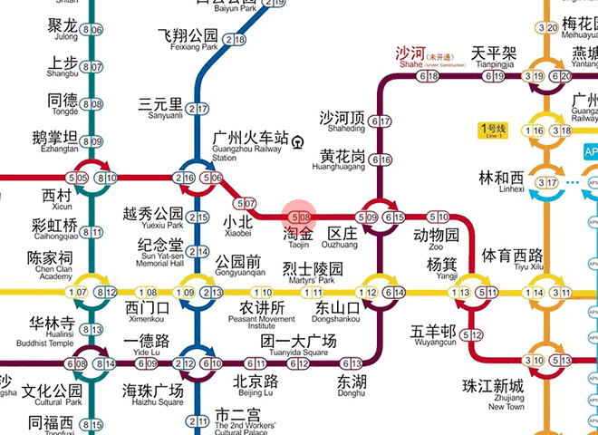 Taojin station map