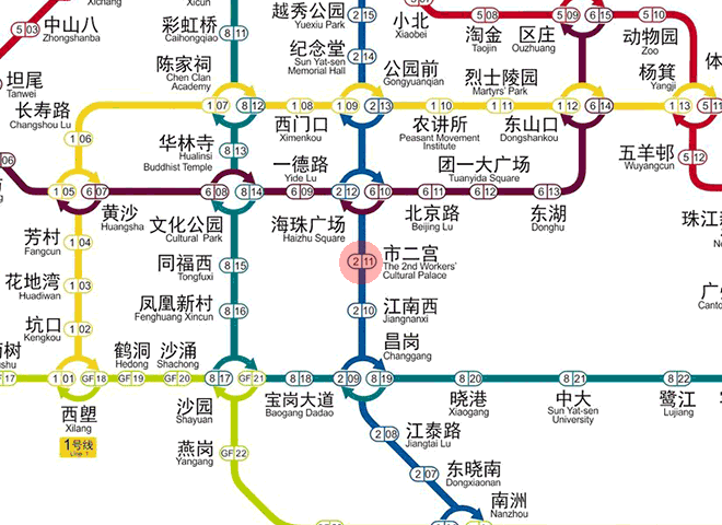 The 2nd Workers' Cultural Palace station map