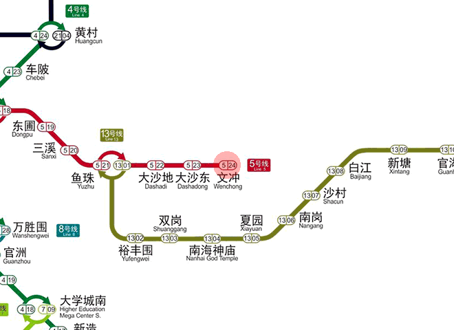 Wenchong station map