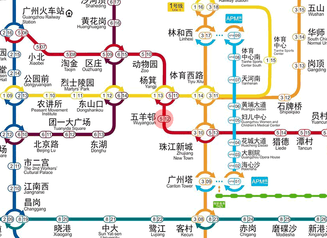 Wuyangcun station map