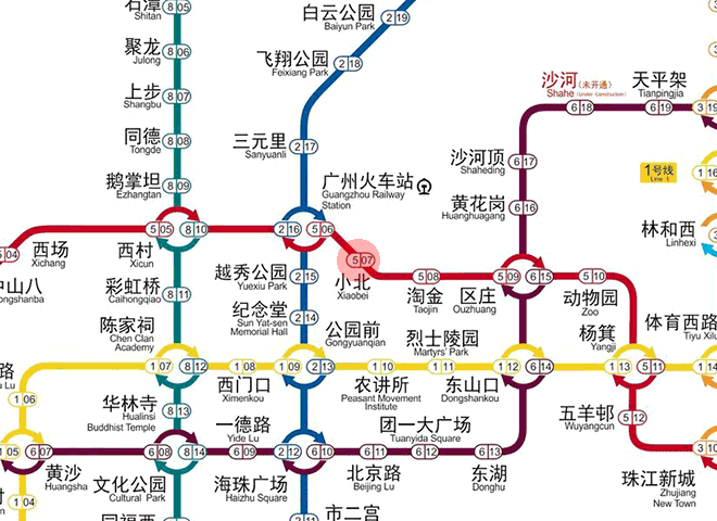 Xiaobei station map